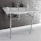 Fauceture KVPB372271CP 37-Inch Console Sink with Brass Legs (Single Faucet Hole), White/Polished Chrome KVPB372271CP - alternate 4